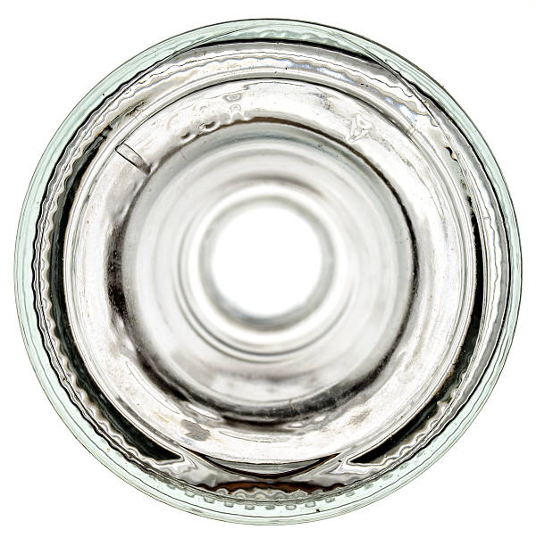 Bottom of a glass bottle Bottom of a glass bottle on a white background at the bottom of stock pictures, royalty-free photos & images