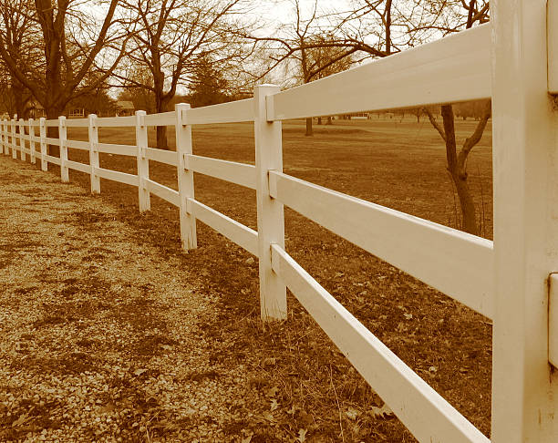 Boundary Fence stock photo