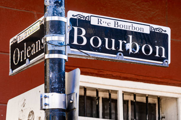 Bourbon Street stock photo