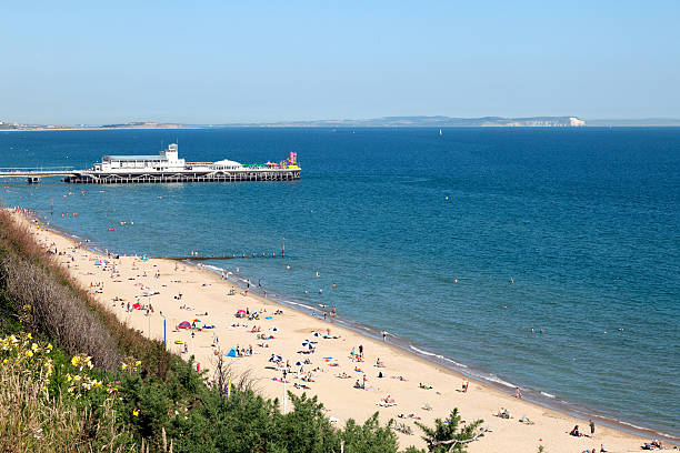 Bournemouth Beach and Pier stock photo