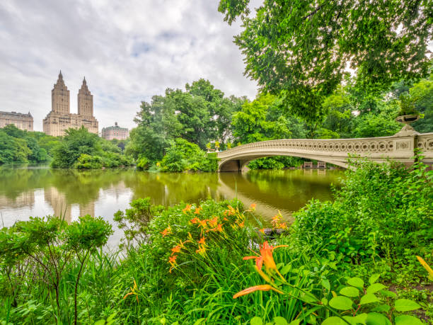 Bow bridge,Central Park, New York Cit stock photo
