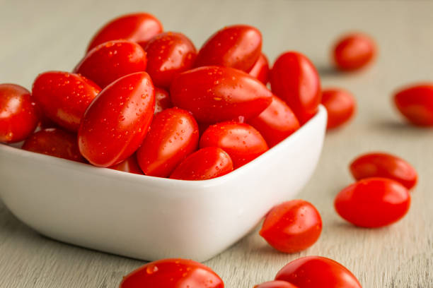 Bowl of Cherry Tomatoes stock photo