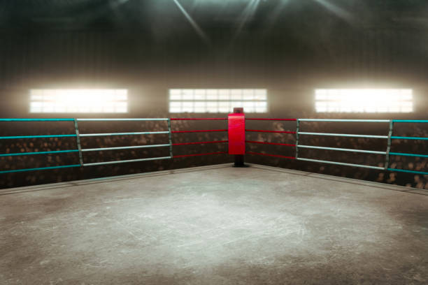 Boxing ring 3D render 3D render boxing ring stock pictures, royalty-free photos & images
