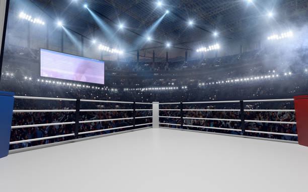 Boxing ring. 3-D boxing ring. boxing ring stock pictures, royalty-free photos & images