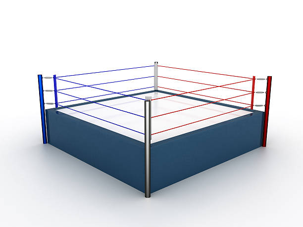 Boxing ring 3D boxing ring isolated on white background boxing ring stock pictures, royalty-free photos & images