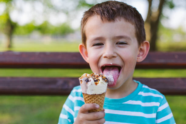 Ice Cream Messy Mouth Stock Photos, Pictures & Royalty-Free Images - iStock