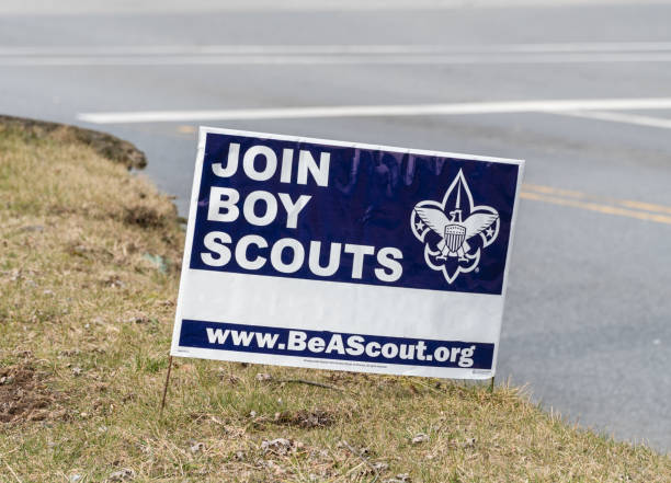 Boy Scouts of America Sign stock photo