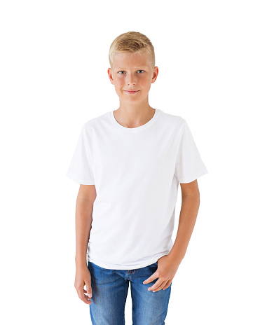 Download Boys White Tshirt Mockup Template Stock Photo - Download ...
