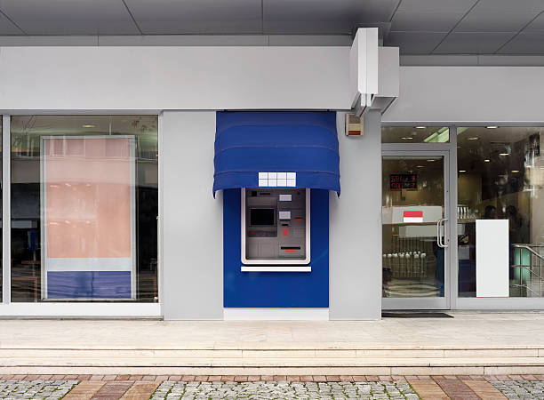 Branch Bank outside view of a branch bank. banks and atms stock pictures, royalty-free photos & images