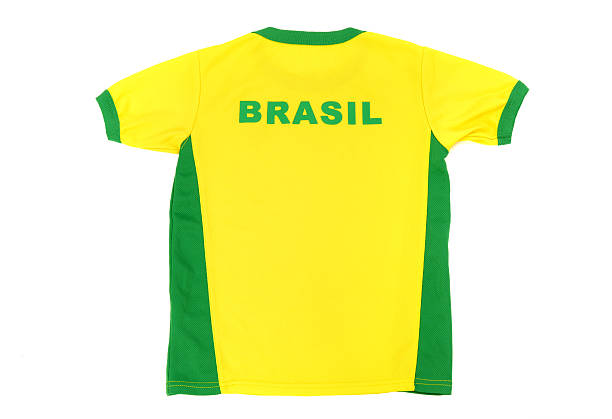 Brasil man football t-shirt. stock photo