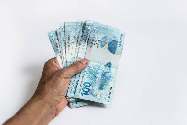 Brazilian money stock photo