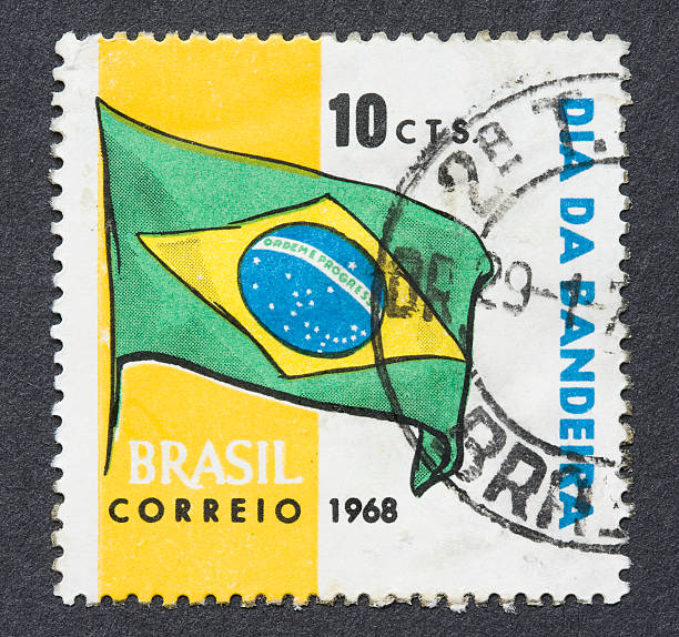 Brazilian stamp stock photo