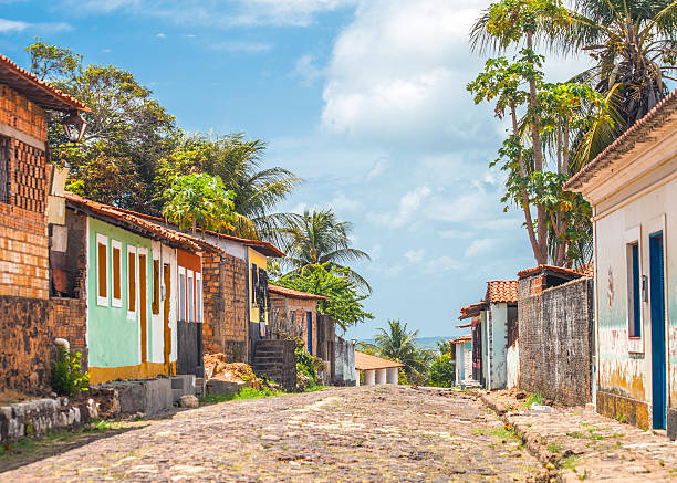 Brazilian town. Colorful buildings of Brazilian town. south american culture stock pictures, royalty-free photos & images