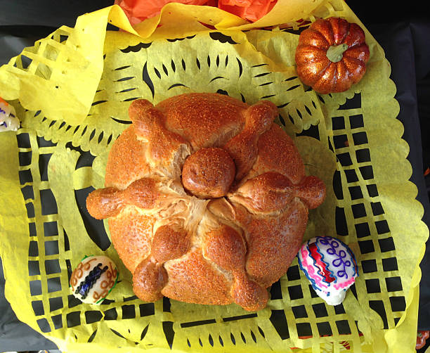 Bread of the Dead, Sugar Skulls, Dia de los Muertos stock photo