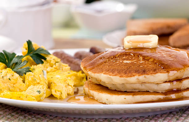Breakfast Pancakes stock photo