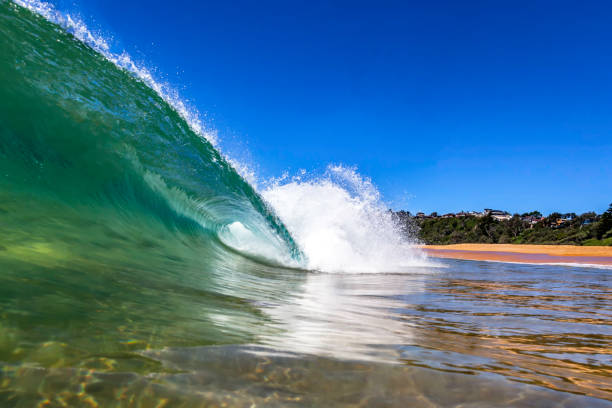 Breaking Wave at Surf Beach stock photo