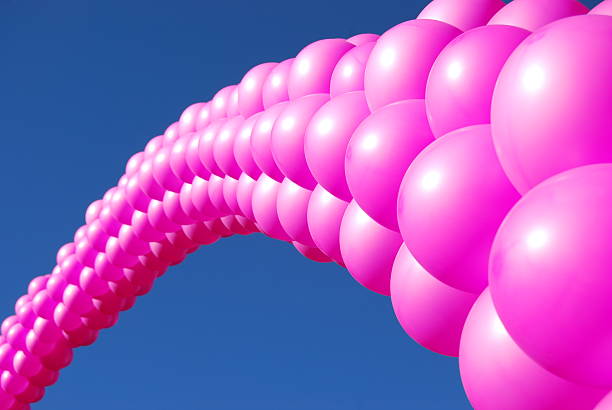 Breast Cancer Awareness Balloons stock photo