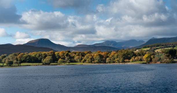 Breathtaking fall view of the Kenmare Bay from Sheen Falls, Kenmare, County Kerry, Ireland Breathtaking fall view of the Kenmare Bay from Sheen Falls, Kenmare, County Kerry, Ireland yew lake stock pictures, royalty-free photos & images