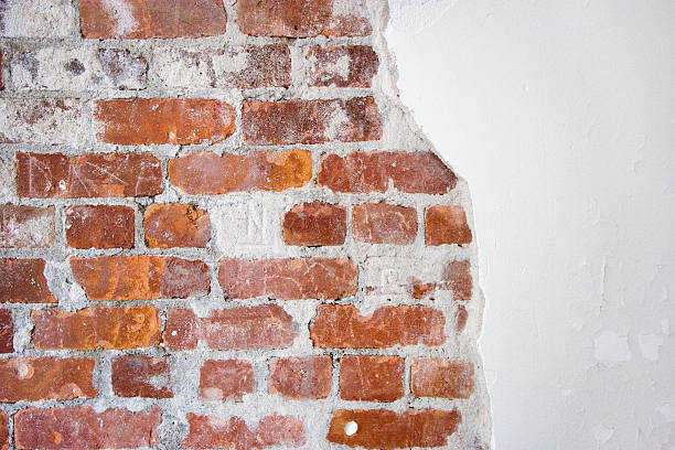 brick and plaster stock photo