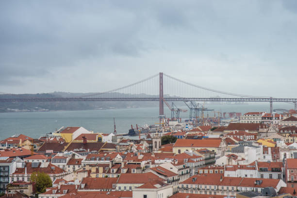 Bridge April 25, Lisbon stock photo