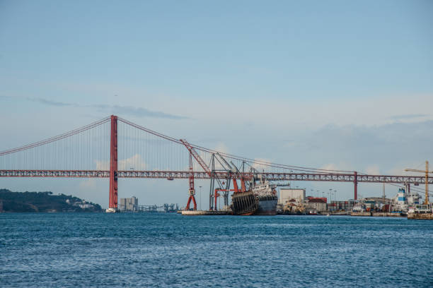 Bridge April 25, Lisbon stock photo