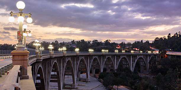 Bridge at Sunset stock photo