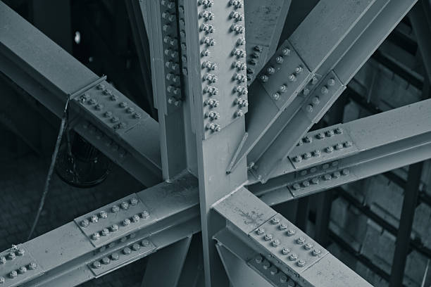 Bridge frame Bridge frame closeup. Horizontal toned image girder stock pictures, royalty-free photos & images