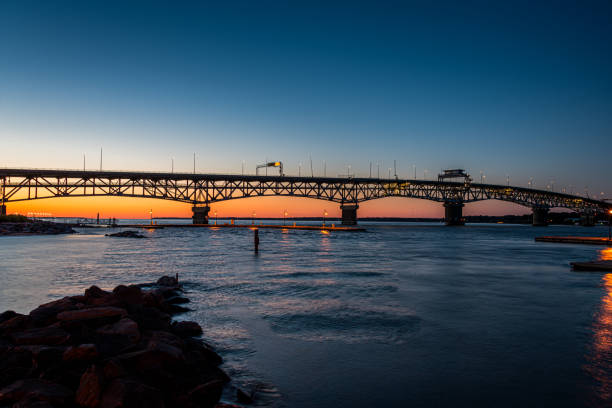 Bridge over the York River stock photo