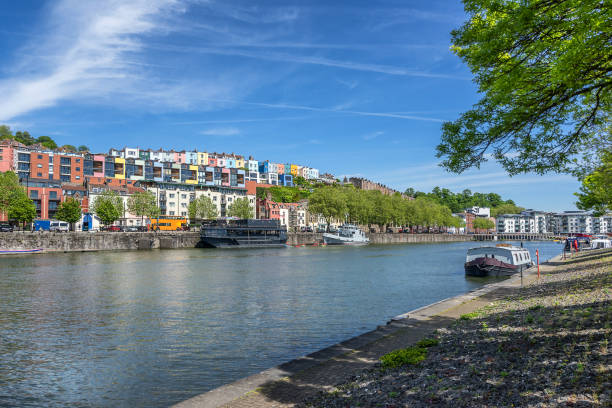 Bristol England looking across harbourside to Hotwells in Bristol cheshire england stock pictures, royalty-free photos & images