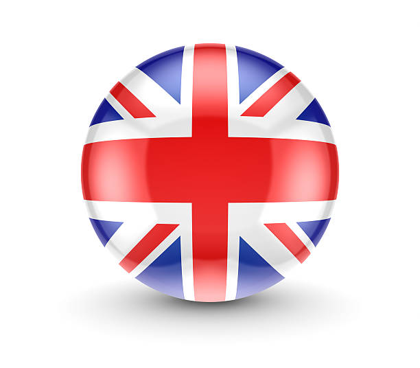 British flag icon. stock photo