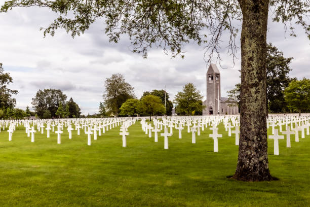 Brittany American Cemetery and Memorial stock photo