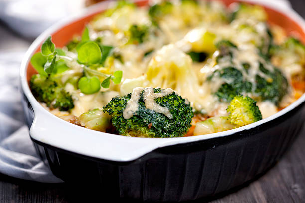 Broccoli Casserole Baked broccoli casserole gratin stock pictures, royalty-free photos & images