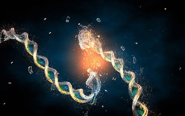 Broken DNA String stock photo