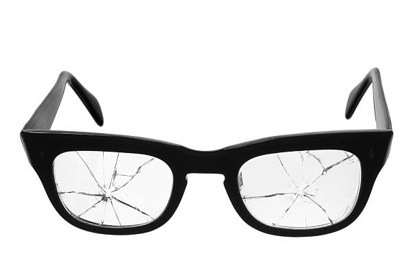 Broken Eyeglasses stock photo