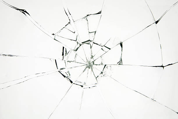 Broken glass on white background Broken glass on white background cracked stock pictures, royalty-free photos & images