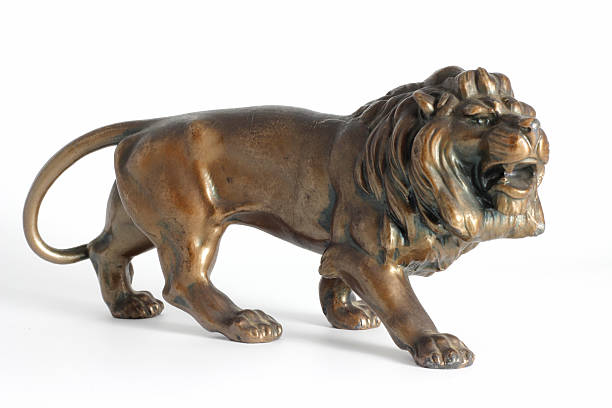 Bronze Lion stock photo