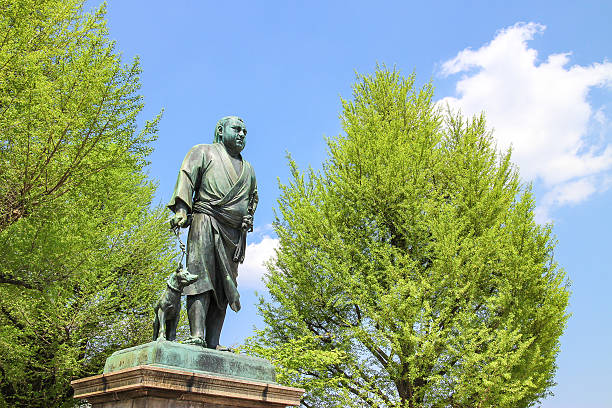 Bronze statue of Saigo Takamori stock photo