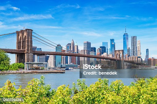 istock Brooklyn Bridge and skyline New York City USA Manhattan 1250326526