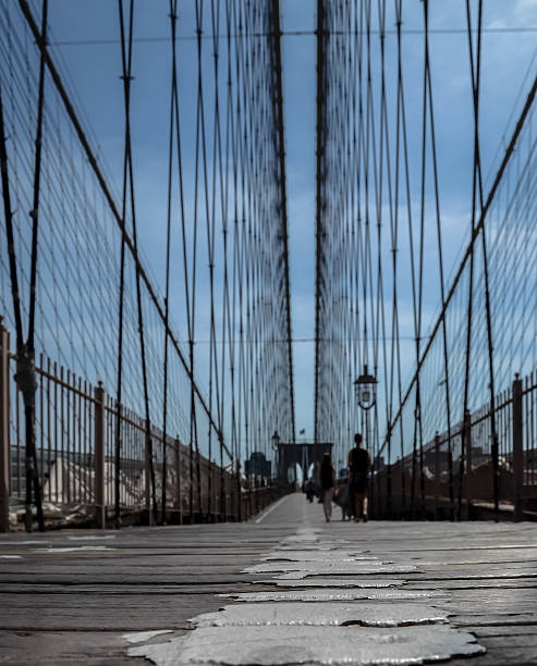 Brooklyn Bridge in New York City stock photo