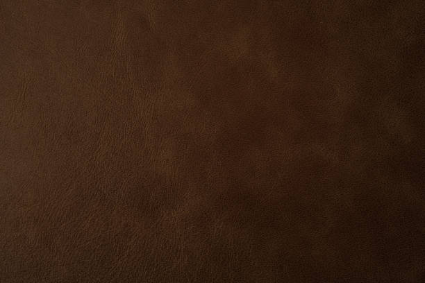 Brown leather texture background, genuine leather stock photo