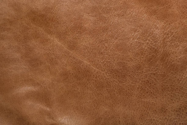 Brown leather texture background, genuine leather stock photo
