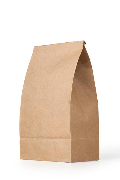 brown lunch bag - brown paper bag bildbanksfoton och bilder