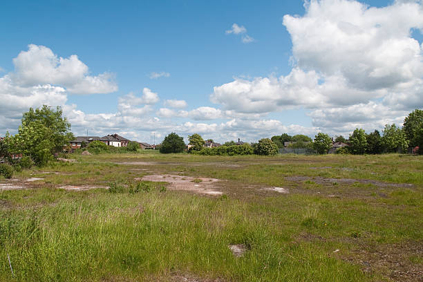 Brownfield site in Northern England stock photo