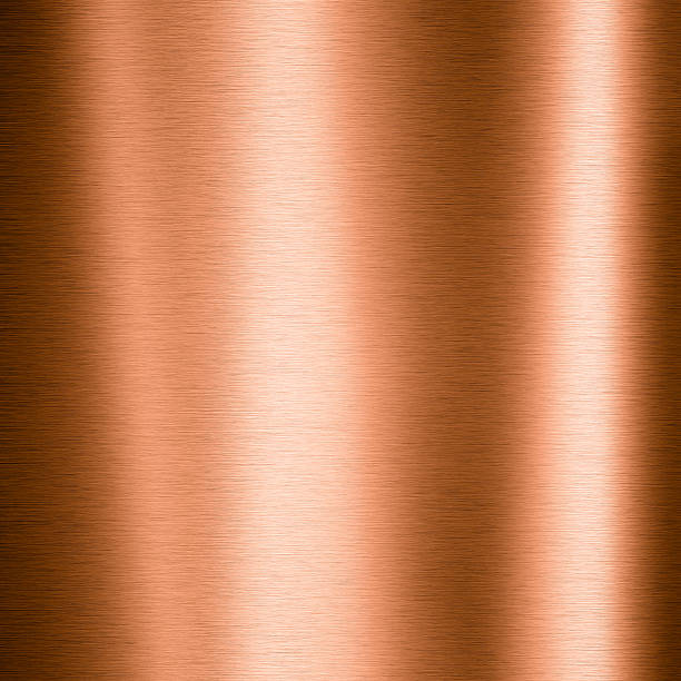 placa metálica de cobre pulido - copper texture fotografías e imágenes de stock