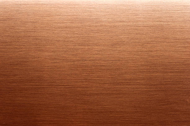 Brushed Copper Detail of Brushed Copper plate copper stock pictures, royalty-free photos & images