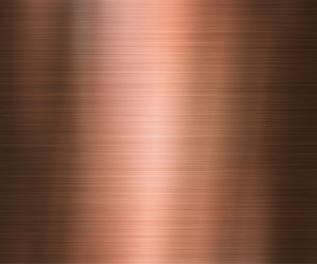 Brushed copper sheet metal background concept