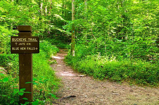 Buckeye Trail marker stock photo