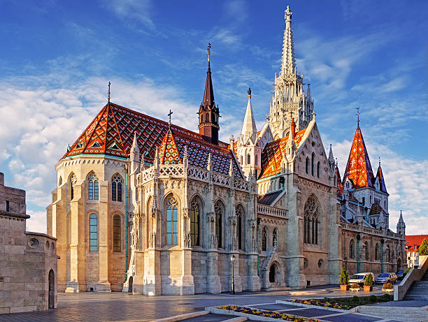 Budapest -  Mathias Church at day stock photo