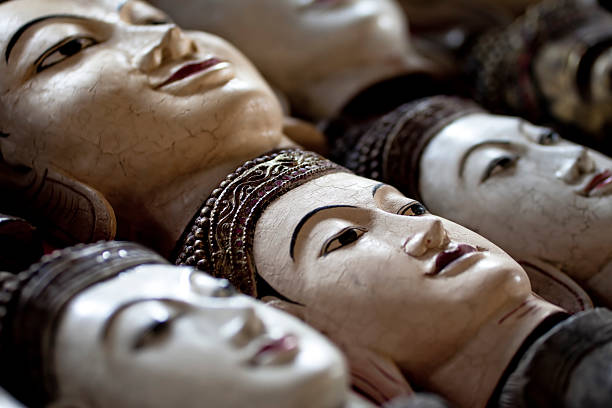 Buddha Masks stock photo