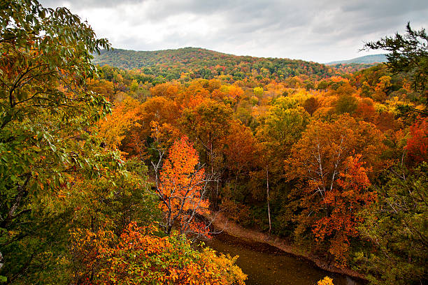 Buffalo River in the Autumn stock photo